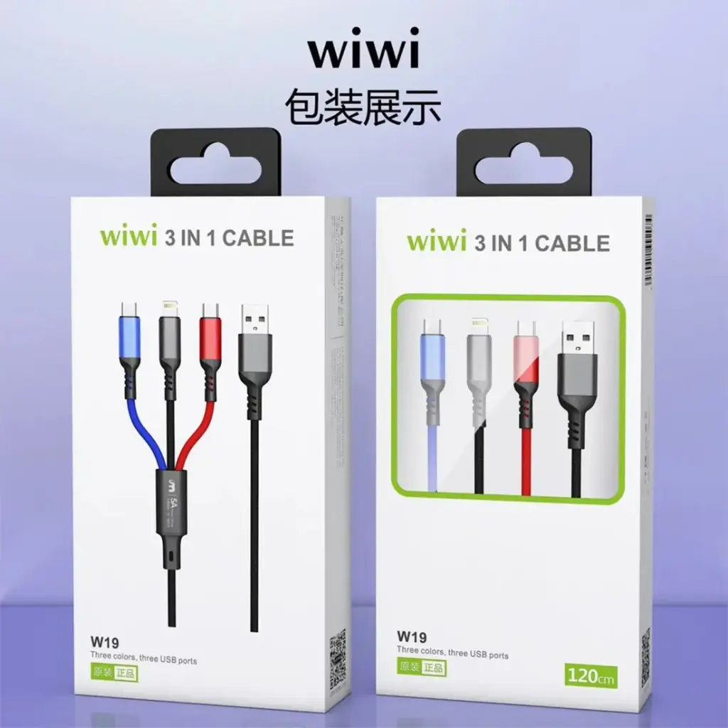 Metal Braided 3in1 6A PD Cable