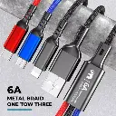 Metal Braided 3in1 6A PD Cable