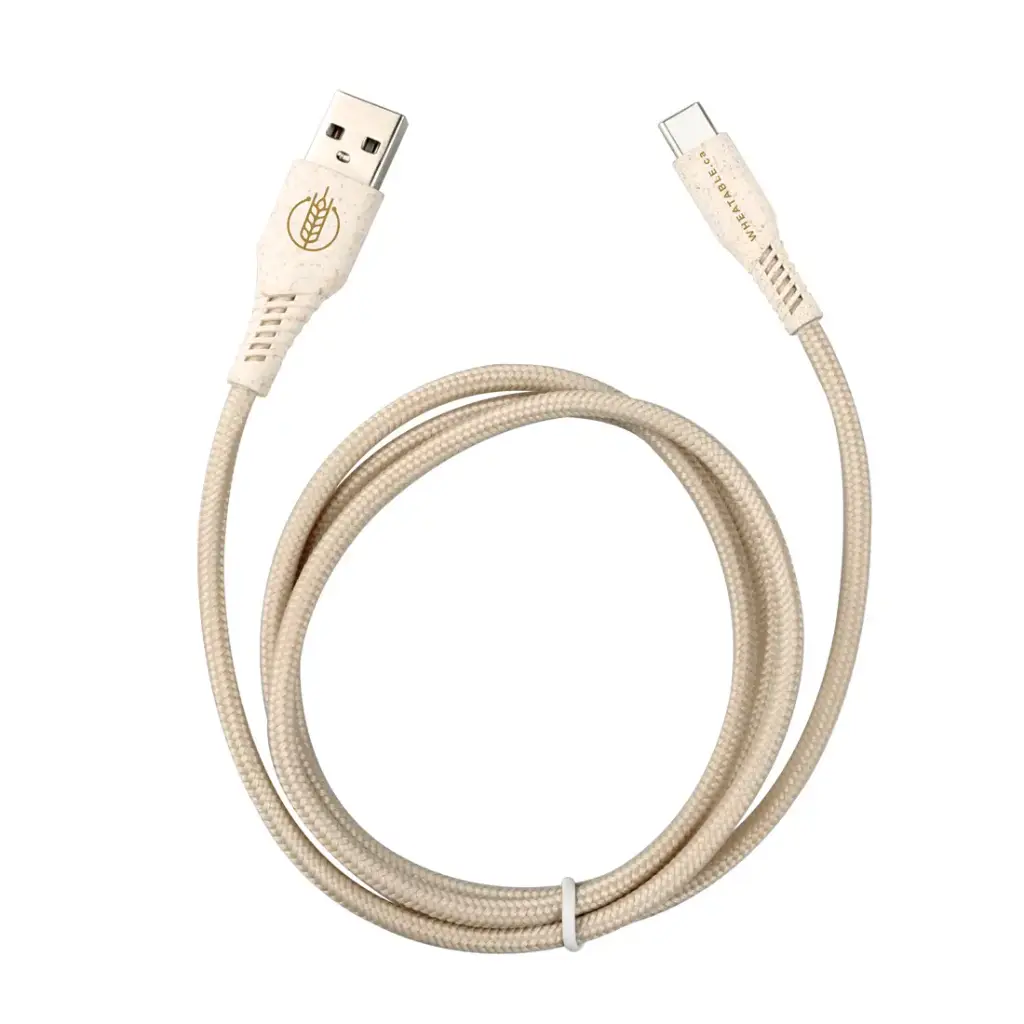 Wheatable USB To USB-C Cable – (Biodegradable)