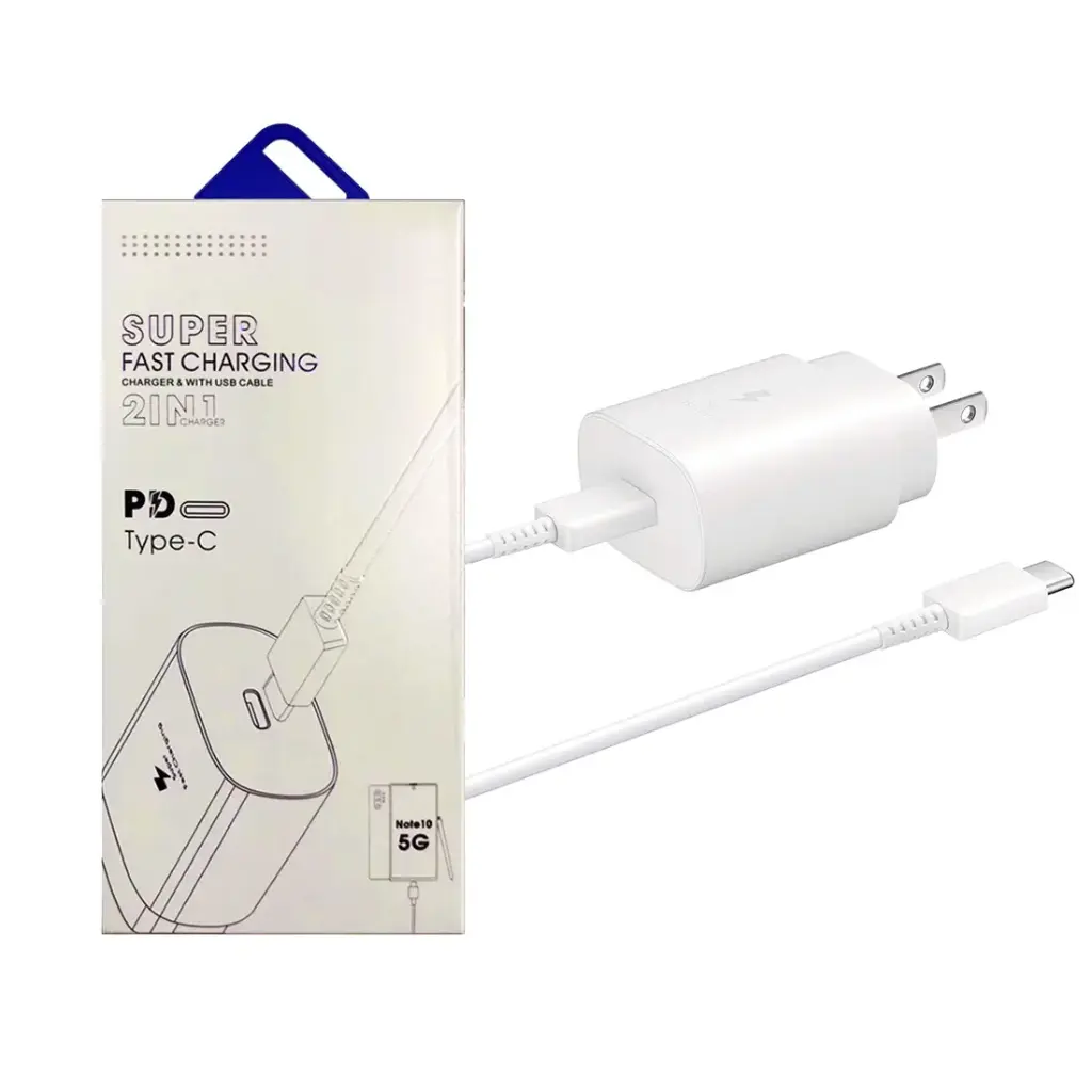 Samsung 2 In 1 Super Fast Charger (Type-C 25W Plug & 3A Cable)
